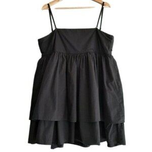 ASOS Empire Waist Ruffle Mini Dress Back Bow Tie Sz 10